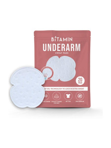 bitamin under arm sweat pads pack of 20 gel technology for men  women sweat pads