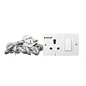 BITCORP 6A Extension Board 1 Socket 1 Switch, 1500W, 4M ISI Certified Wire