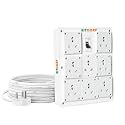 BITCORP 16A Heavy Duty Power Extension Board with Switches with 8 Socket 1 Switch, 6000W, 1 Meter 4.0mm Electric Cord for AC, Refrigerator, EV Charger, Washing Machine, Geyser