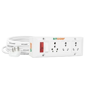bitcorp 16a to 6a power extension board converter with 3 socket 1 switch 2500w 10 meter 15mm electric cord for ac refrigerator ev charger water heater