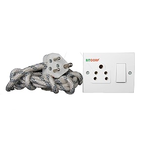 bitcorp 6a extension board 1 socket 1 switch 1500w 20m isi certified wire