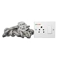 BITCORP 6A Extension Board 1 Socket 1 Switch, 1500W, 20M ISI Certified Wire