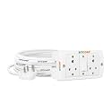 BITCORP 6A Extension Board 2 Socket 1 Switch, 1500W, 8M 0.75mm ISI Certified Wire