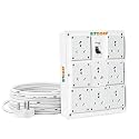 BITCORP 16A Heavy Duty Power Extension Board with 8 Socket 1 MCB, 7000W MCB Overload Protector, 3 Meter 6.0mm Electric Cord for AC, Refrigerator, EV Charger, Washing Machine, Geyser