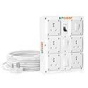 BITCORP 16A Heavy Duty Power Extension Board with Switches with 5 Socket 3 Switch, 6000W, 4 Meter 4.0mm Electric Cord for AC, Refrigerator, EV Charger, Washing Machine, Geyser