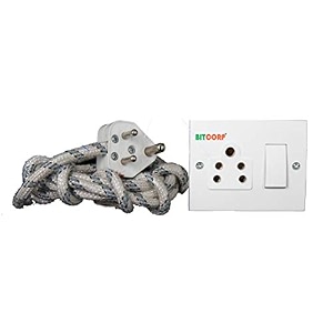 bitcorp 6a extension board 1 socket 1 switch 1500w 15m isi certified wire