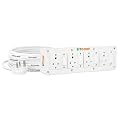 BITCORP 6A Extension Board 4 Socket 4 Switch, 2000W, 3M 1.5mm ISI Certified Wire