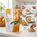 Biteburst Freeze Dried Mango Cubes Fruit Snack – Crunchy Real Fruit Bites, No Added Sugar, Gluten Free, Vegan, No Preservatives | 20gm x Pack of 2