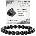 Bivei 8mm Beaded Bracelets for Women Handmade Semi Precious Natural Stone Stretch Elastic Jewelry Yoga Protection Gifts