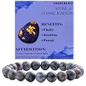 Bivei 8mm Beaded Bracelets for Women Handmade Semi Precious Natural Stone Stretch Elastic Jewelry Yoga Protection Gifts
