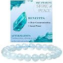 Bivei 8mm Beaded Bracelets for Women Handmade Semi Precious Natural Stone Stretch Elastic Jewelry Yoga Protection Gifts