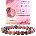 Bivei 8mm Beaded Bracelets for Women Handmade Semi Precious Natural Stone Stretch Elastic Jewelry Yoga Protection Gifts