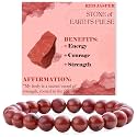 Bivei 8mm Beaded Bracelets for Women Handmade Semi Precious Natural Stone Stretch Elastic Jewelry Yoga Protection Gifts