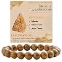 Bivei 8mm Beaded Bracelets for Women Handmade Semi Precious Natural Stone Stretch Elastic Jewelry Yoga Protection Gifts