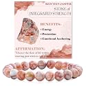 Bivei 8mm Beaded Bracelets for Women Handmade Semi Precious Natural Stone Stretch Elastic Jewelry Yoga Protection Gifts