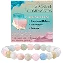 Bivei 8mm Beaded Bracelets for Women Handmade Semi Precious Natural Stone Stretch Elastic Jewelry Yoga Protection Gifts