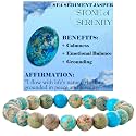 Bivei 8mm Beaded Bracelets for Women Handmade Semi Precious Natural Stone Stretch Elastic Jewelry Yoga Protection Gifts