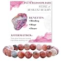 Bivei 8mm Beaded Bracelets for Women Handmade Semi Precious Natural Stone Stretch Elastic Jewelry Yoga Protection Gifts