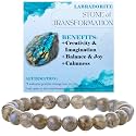 Bivei 8mm Beaded Bracelets for Women Handmade Semi Precious Natural Stone Stretch Elastic Jewelry Yoga Protection Gifts