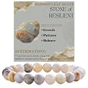 Bivei 8mm Beaded Bracelets for Women Handmade Semi Precious Natural Stone Stretch Elastic Jewelry Yoga Protection Gifts