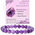 Bivei 8mm Beaded Bracelets for Women Handmade Semi Precious Natural Stone Stretch Elastic Jewelry Yoga Protection Gifts