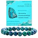 Bivei 8mm Beaded Bracelets for Women Handmade Semi Precious Natural Stone Stretch Elastic Jewelry Yoga Protection Gifts