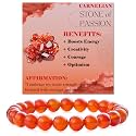 Bivei 8mm Beaded Bracelets for Women Handmade Semi Precious Natural Stone Stretch Elastic Jewelry Yoga Protection Gifts