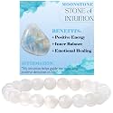 Bivei 8mm Beaded Bracelets for Women Handmade Semi Precious Natural Stone Stretch Elastic Jewelry Yoga Protection Gifts