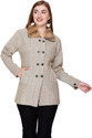 Biwu 100 Wool Striped Coat For Women