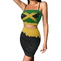 Biyejit Women's 2 Piece Summer Outfits Spaghetti Strap Crop Tops and Bodycon Mini Skirt Dress Set Plus Size S-4XL