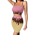 Biyejit Women's 2 Piece Summer Outfits Spaghetti Strap Crop Tops and Bodycon Mini Skirt Dress Set Plus Size S-4XL