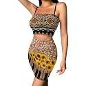 Biyejit Women's 2 Piece Summer Outfits Spaghetti Strap Crop Tops and Bodycon Mini Skirt Dress Set Plus Size S-4XL