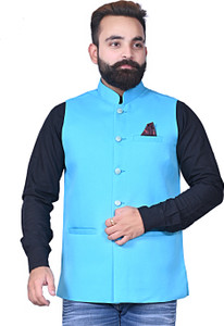 bizzeie men solid nehru jacket