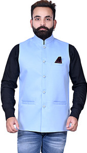bizzeie men solid nehru jacket