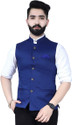 BizzEie Men Solid Nehru Jacket