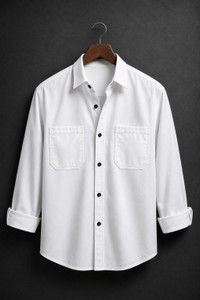BJM ENTERPRISE Men Solid Casual White Shirt