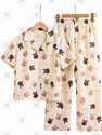 BJMFASHIONS Women Printed Beige Multicolor Night Suit