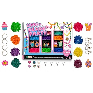 1000 beads jewellery making kit for girls  diy bracelet necklace earrings craft set  multicolour beads party jewellery boutique game  creative art amp craft toy gift for kids girls age 6