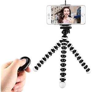 bkn 13 inch flexible gorillapod tripod with mobile holder attachment for dslr action cameras amp phones tripod amp remote