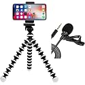 BKN® 13 inch Flexible Gorillapod Tripod with Mobile Monopod Holder & Collar Mic for DSLR, Action Cameras, Gopro & Smartphones