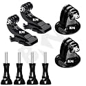 BKN 2 J-Hook + 2 Tripod Mount Adapter Screw Mount Compatible with GoPro Hero 9, 8, 7, 6, 5, 4, Session, 3+, 3, 2, 1, Hero (2018), Fusion, Osmo, Sjcam, Xiaoyi Action Cameras