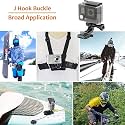 BKN® 2pcs J-Hook Buckle Mount Vertical Surface Compatible for All All Gopro Hero, AKASO, Campark, Crosstour, Dragon Touch, APEMAN, COOAU, Victure, VanTop Action Cameras