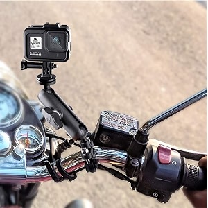 bkn 360motorcycle bike camera holder handlebar mount bracket 14 metal stand for gopro hero10987654 action cameras accessorycool ballhead arm super clamp mount only