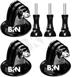 bkn 3pcs tripod mount adapter screw mount compatible with gopro hero 9 8 7 6 5 4 session 3 3 2 1 hero 2018 fusion dji osmo sjcam xiaoyi action cameras