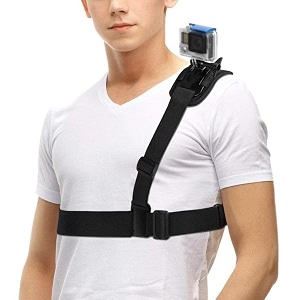 bkn adjustable single shoulder strap mount  chest harness belt travel harness compatible with all gopro xiaomi yi sjcam and all other action cameras