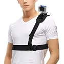 BKN Adjustable Single Shoulder Strap Mount | Chest Harness Belt Travel Harness Compatible with All GoPro, Xiaomi Yi, SJcam and All Other Action Cameras
