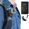 BKN® Backpack Shoulder Strap Mount Accessory for Camera, Adjustable Shoulder Pad &amp; Strap Holder Attached Compatible with GoPro Hero/Fusion/Session, Polaroid, Xiaomiyi, SJCAM.