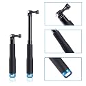 BKN Dotted Handled Extendable Mini Selfie Stick Waterproof Monopod Stand for All GoPro, Xiaomi Yi, SJcam and All Other Action Cameras Holder Accessories - 1pcs (Handle Stick with Mount Only)