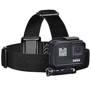 bkn head strap mount with go pro mount compatible with gopro gopro hero 8 black hero 7 black 7 silver 7 white hero 6 5 4 session 3 3 2 1 hero 2018 fusion dji osmo action cameras