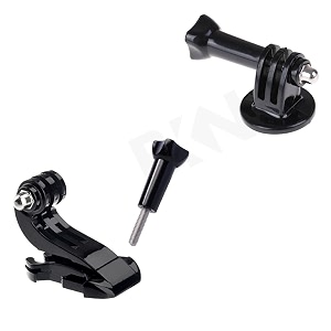 bkn j-hook vertical amp mount action camera clip adapter for helmet amp tripod mount with all gopro hero 8 7 6 5 4 fusion dji osmo sjcam xiaoyi action cameras - combo